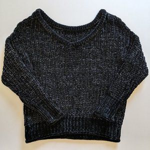 Love At @ First Sight Black Chenille Soft Long Sleeve Sweater Size Women's SM